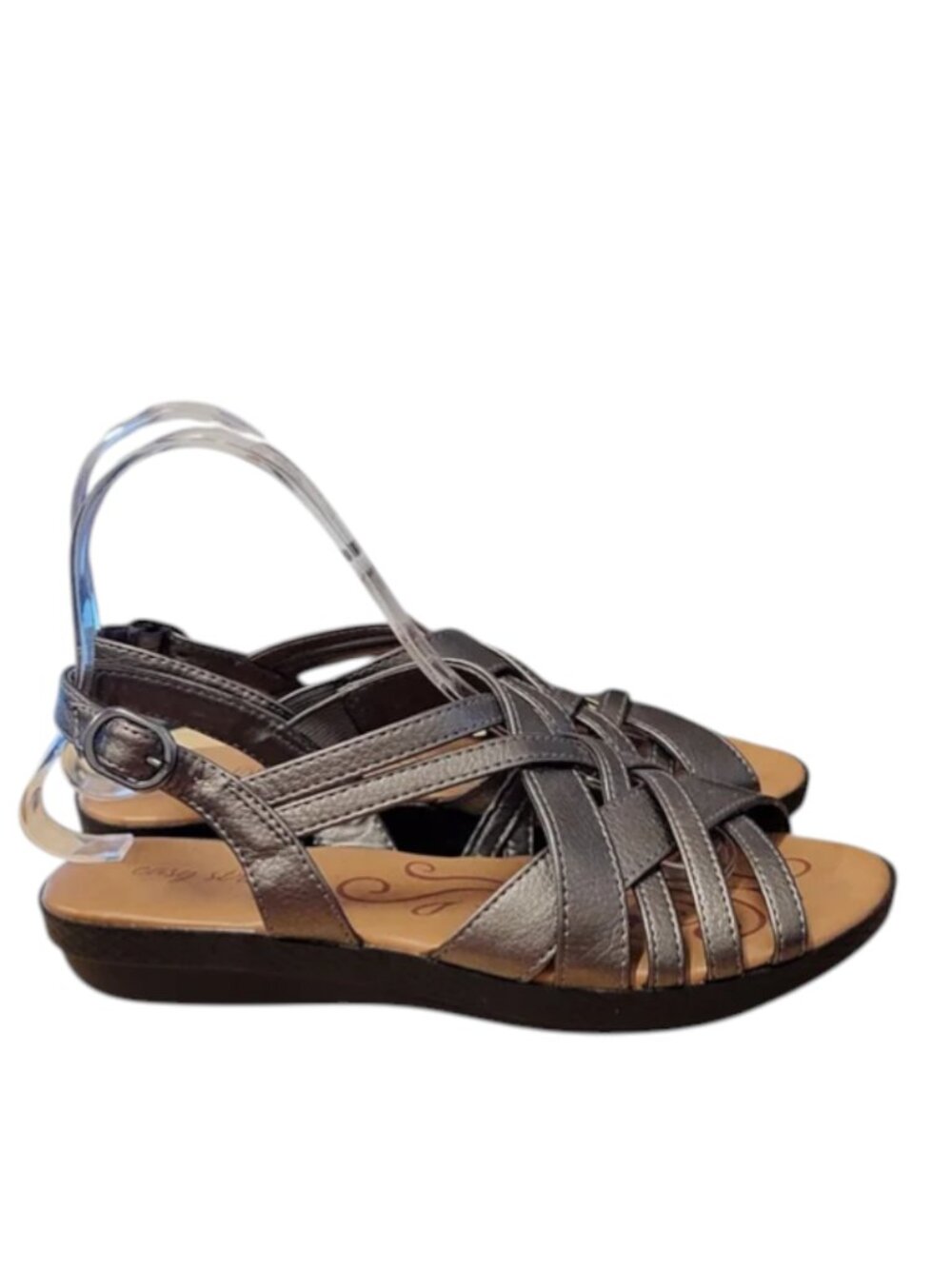 Easy Street "Jasmine" Metallic Sandals Size 7M